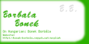 borbala bonek business card